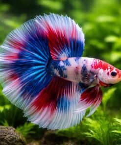 Fancy Marble Halfmoon Betta Fish